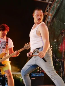 Queen Champions Freddie Mercury tribute performing live on stage