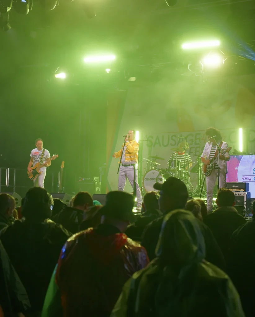 Queen Champions performing live to a festival crowd