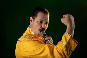 Chris of Queen Champions as Freddie Mercury