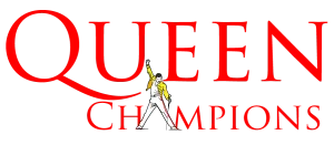 Queen Champions tribute band logo in red